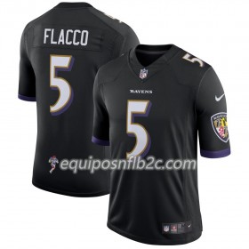 Camiseta Hombre NFL Baltimore Ravens Joe Flacco 5 Nike Negro